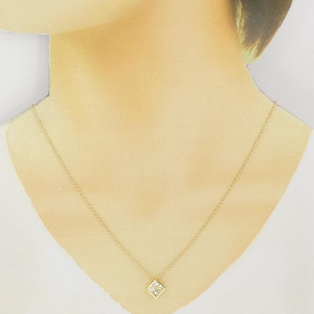 K18YG/750YG ダイヤモンド ネックレス 1.00CT