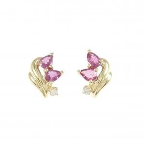 K18YG ルビー ピアス