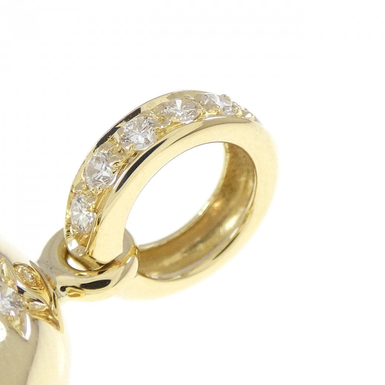 750YG ムーン×スター ダイヤモンド ペンダント 0.23CT