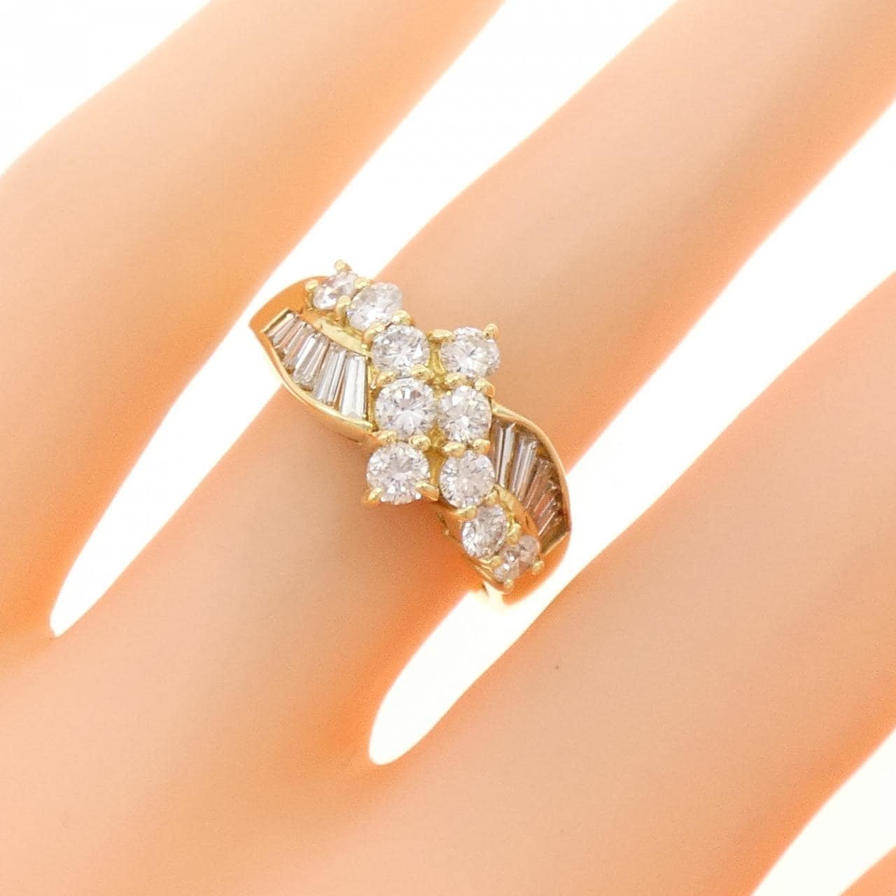 K18YG ダイヤモンド リング 1.03CT