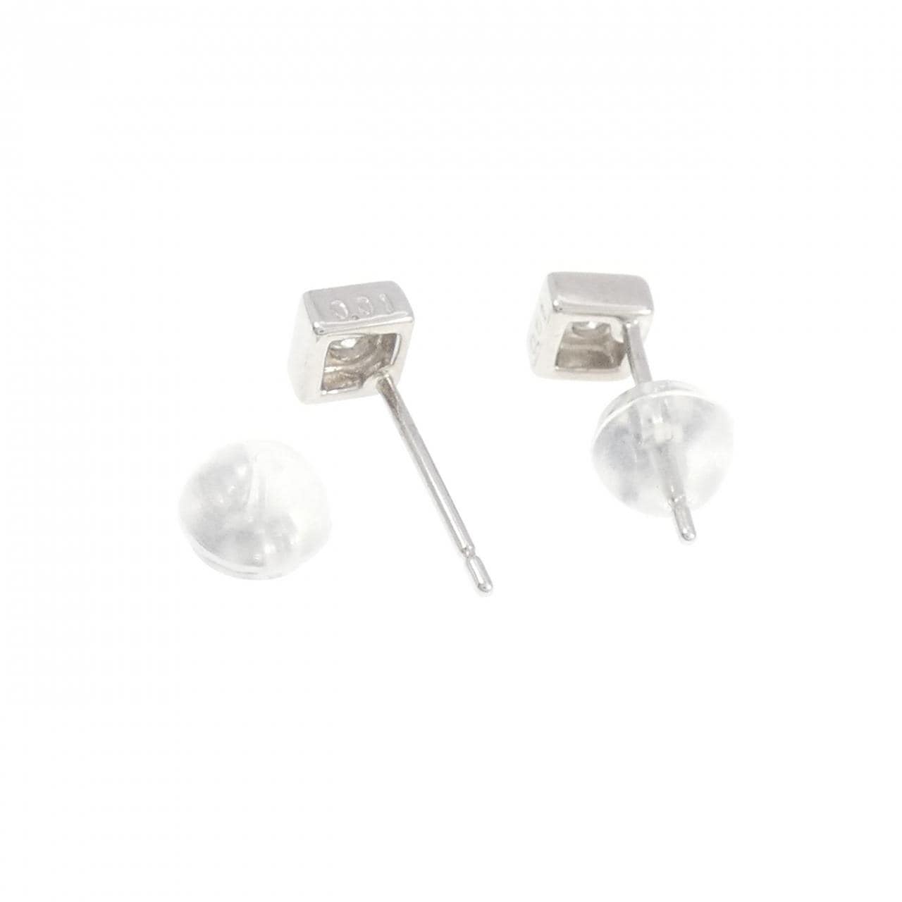 K18WG ダイヤモンド ピアス 0.02CT