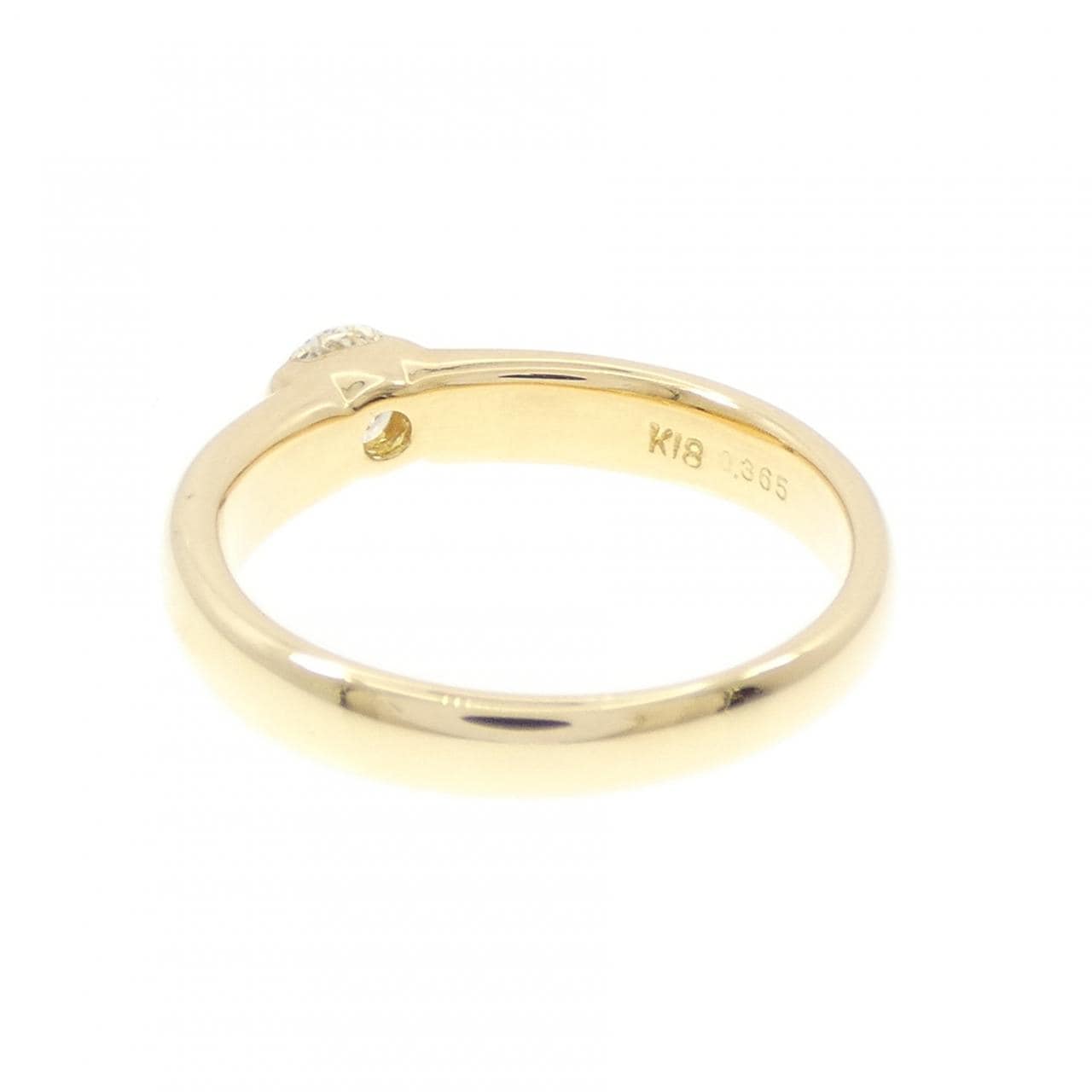 K18YG ダイヤモンド リング 0.365CT