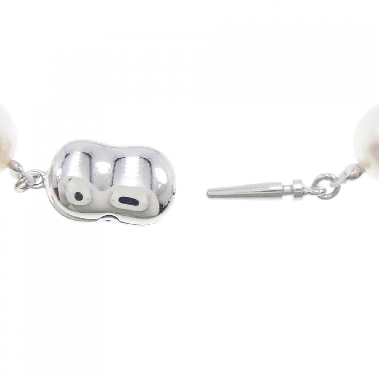 银扣/K14WG Akoya珍珠项链 8.5-9 毫米项链耳环套装