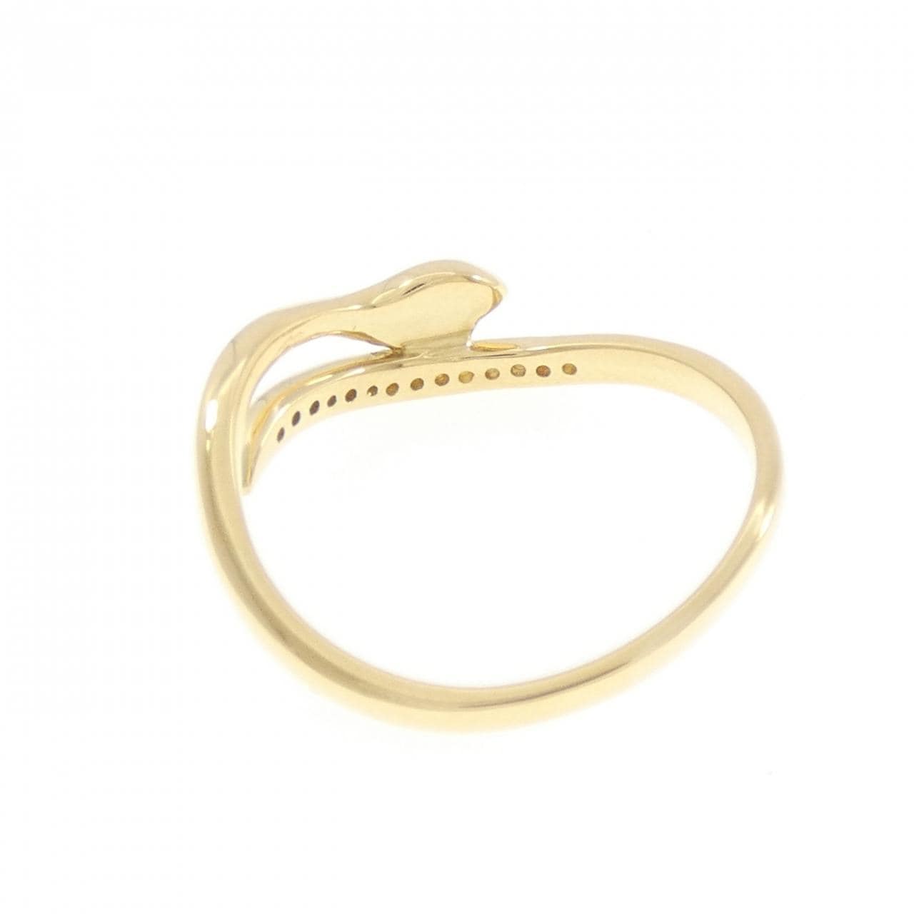 K18YG スネーク ダイヤモンド リング