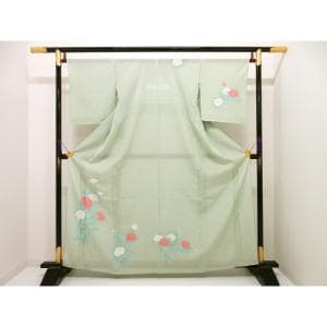 【未使用品】単衣　駒絽訪問着　友禅加工