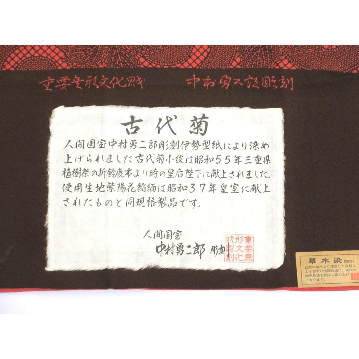 【未使用品】小紋【中村勇二郎】