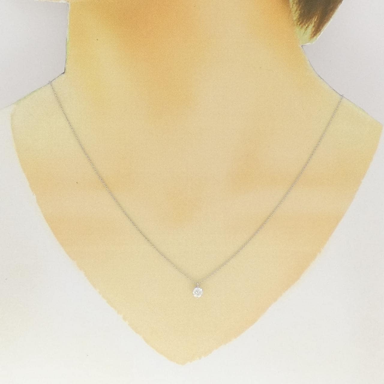 PT900/PT850 ソリティア ダイヤモンド ネックレス 0.261CT