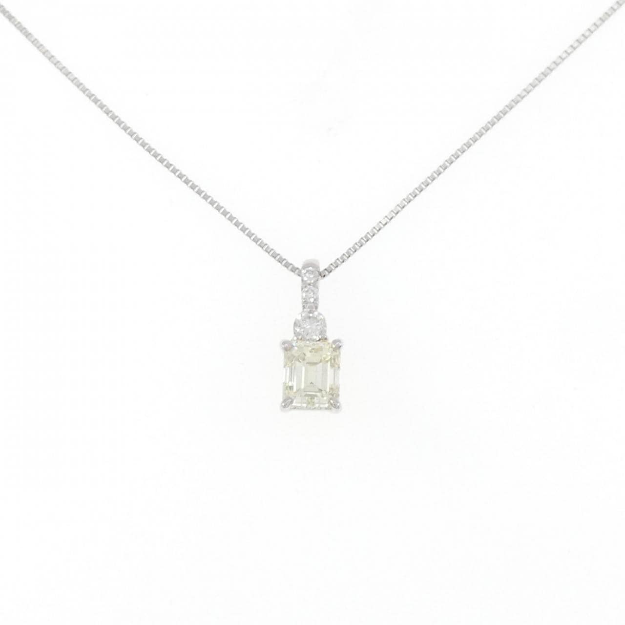 PT Diamond Necklace 1.013CT LY VS1 Emerald Cut