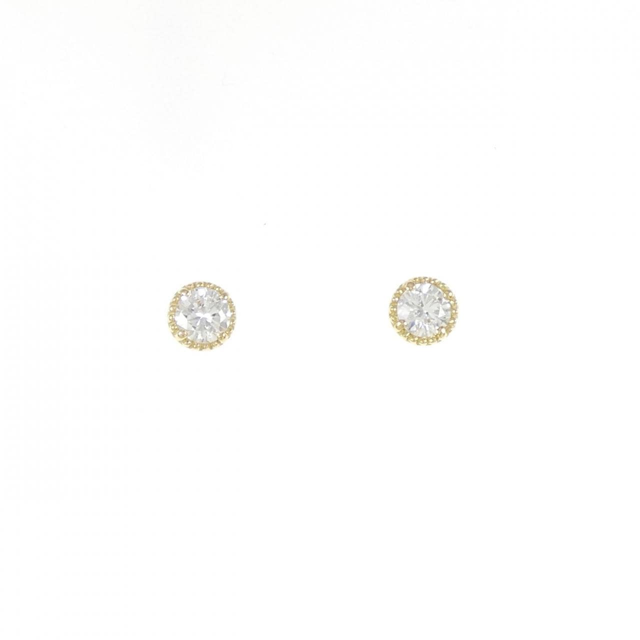 【リメイク】K18YG/ST ダイヤモンド ピアス 0.203CT 0.216CT G SI1 VG-GOOD
