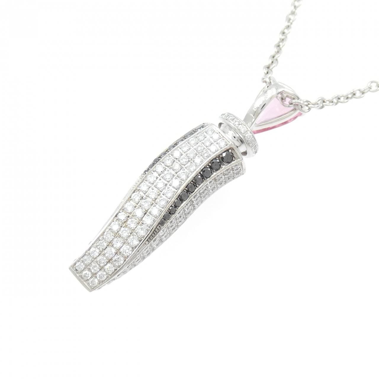 K18WG/750WG パヴェ サファイヤ ネックレス 1.010CT