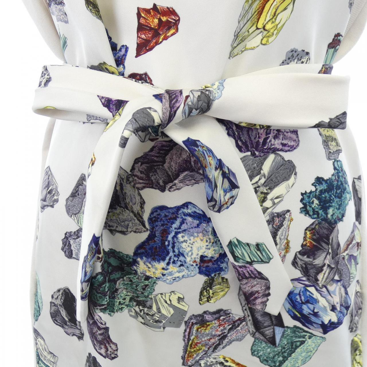 エルメス HERMES MINERAUX 37-7755 ツイルレーヌ ワンピース