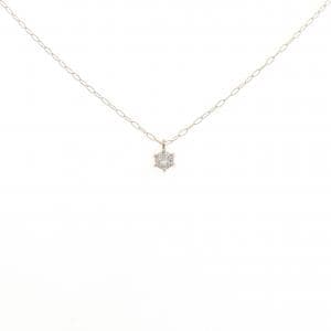 K18PG ソリティア ダイヤモンド ネックレス