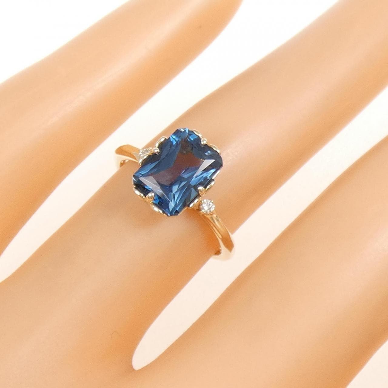 K10YG ブルートパーズ リング