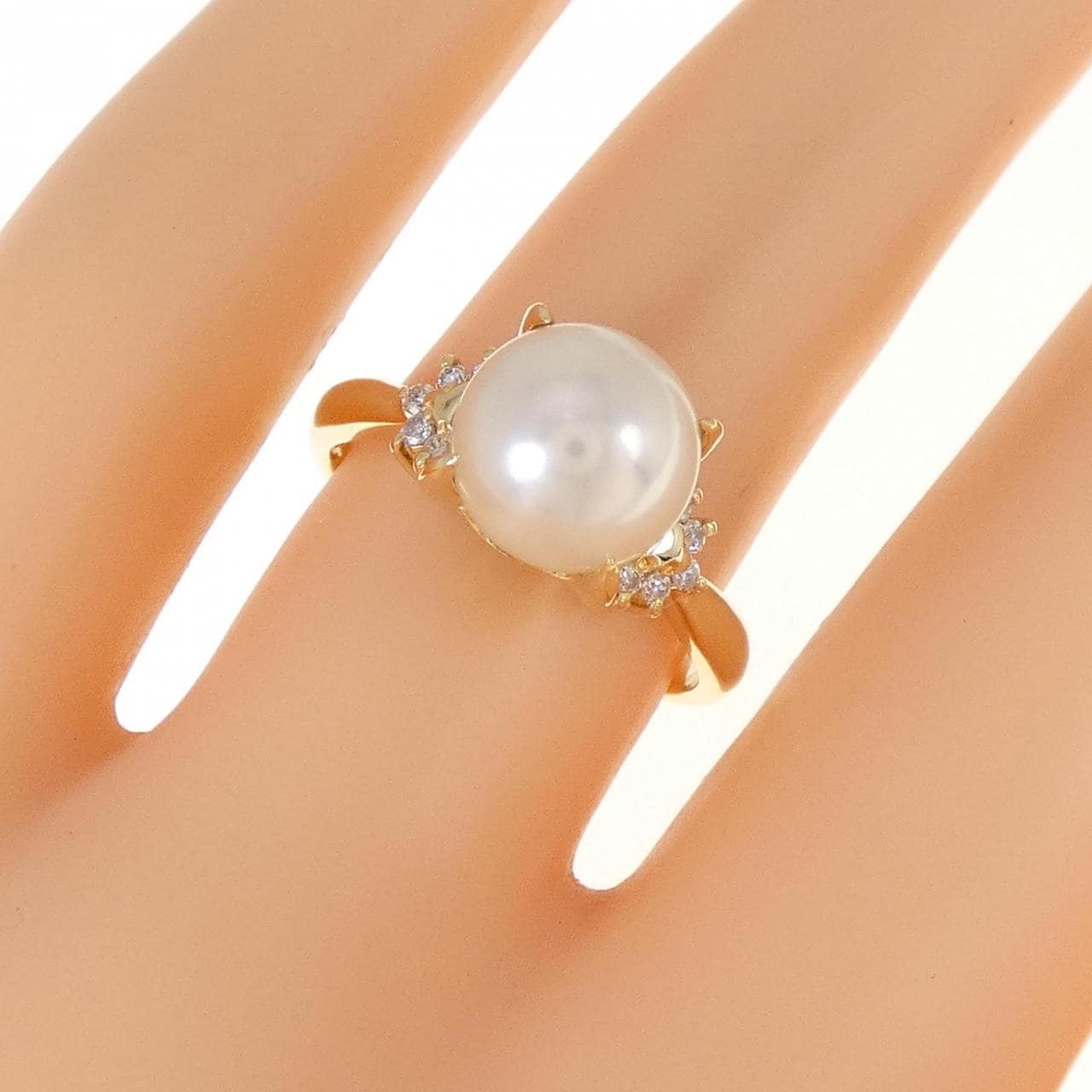 K18YG アコヤパール リング 8.4mm