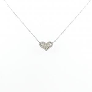 K18WG ハート ダイヤモンド ネックレス 0.10CT