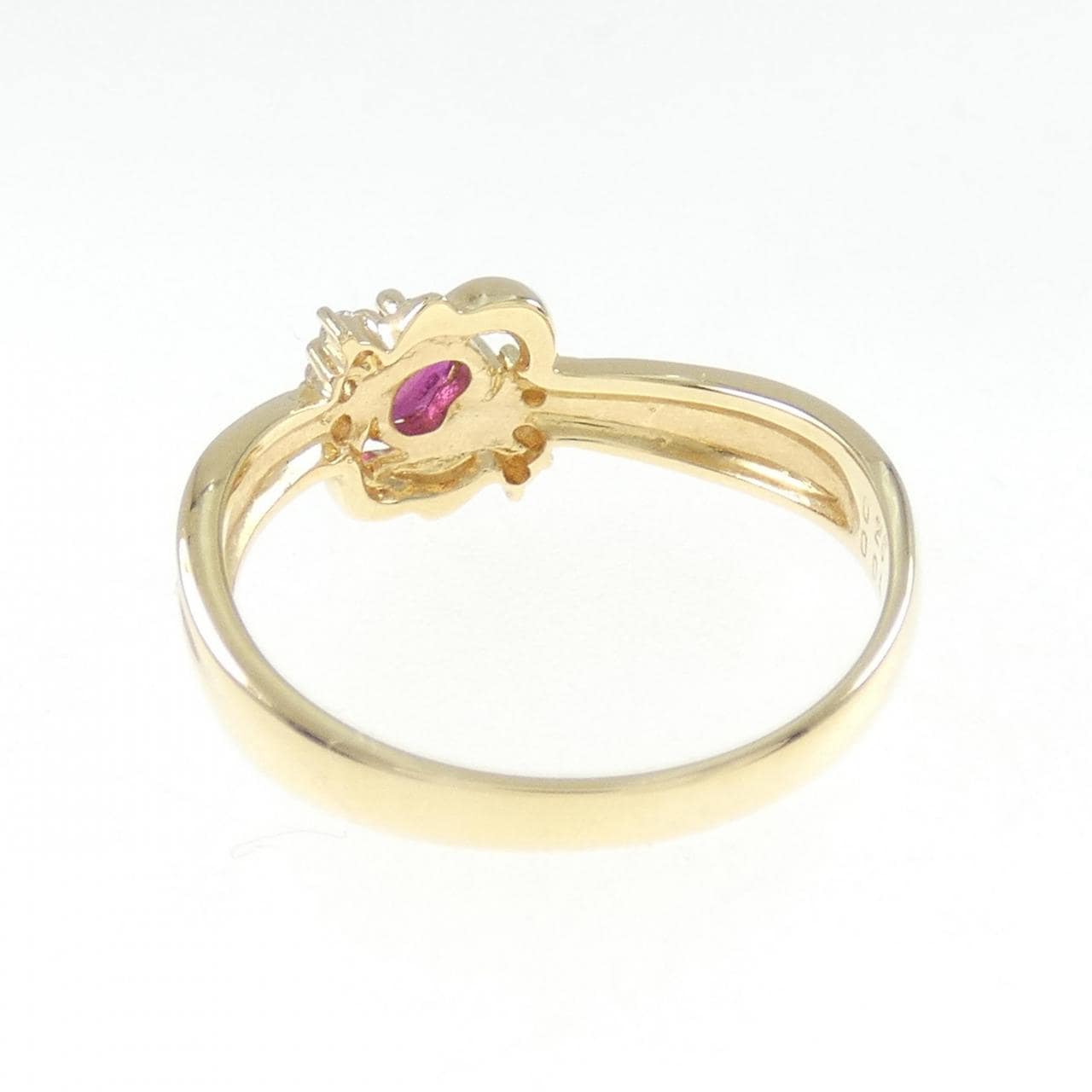K18YG ルビー リング 0.25CT