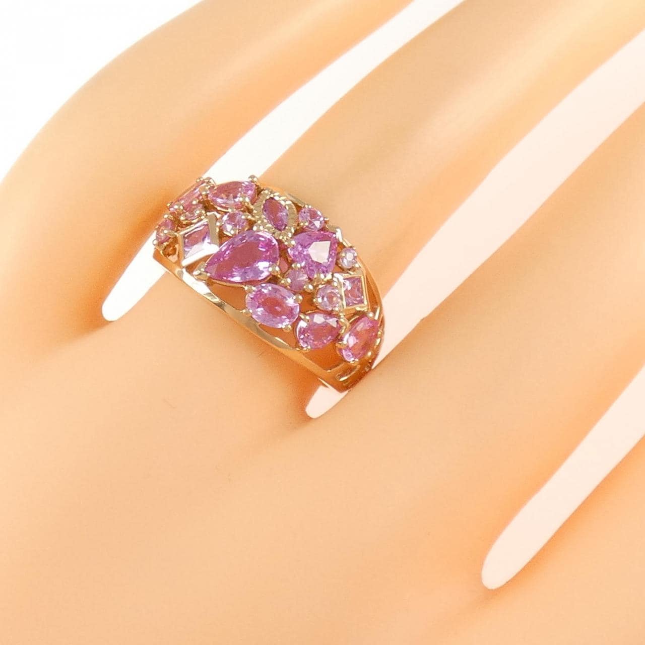 K18PG サファイヤ リング 2.00CT