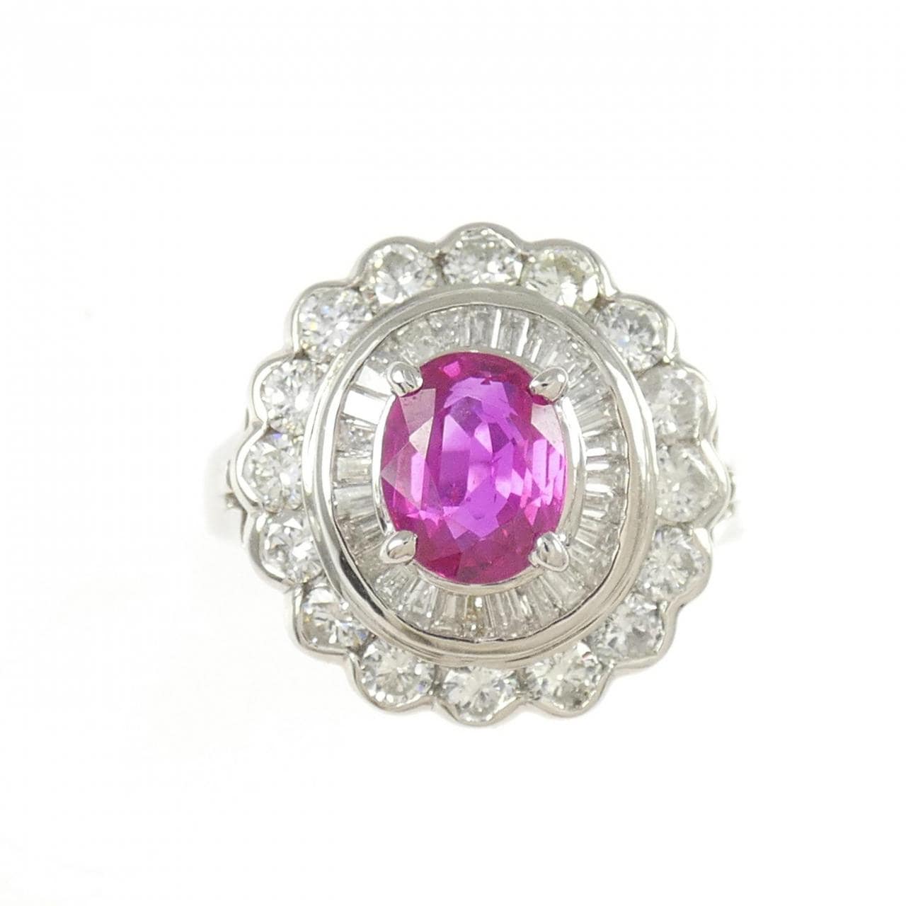 PT900 非加熱 ルビー リング 1.13CT ビルマ産