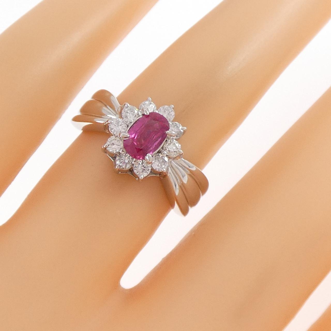 PT900 ルビー リング 0.58CT