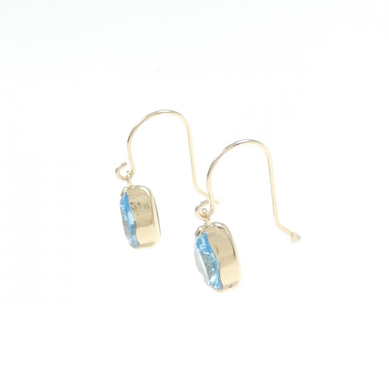 【新品】K10YG ブルートパーズ ピアス