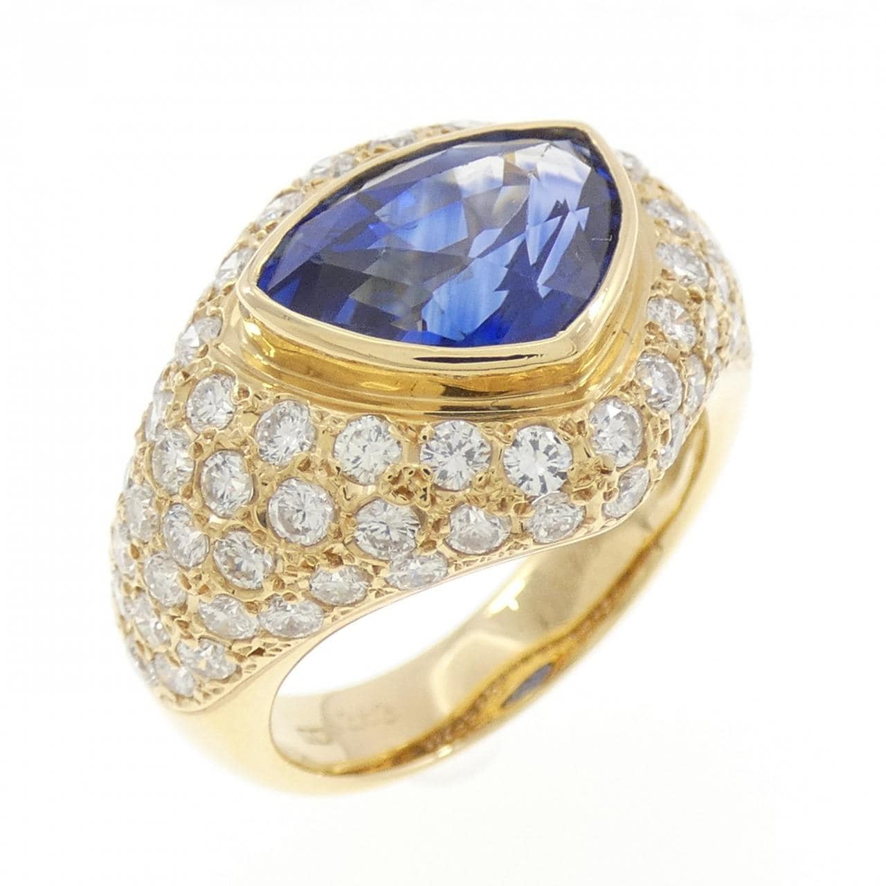 K18YG サファイヤ リング 3.63CT