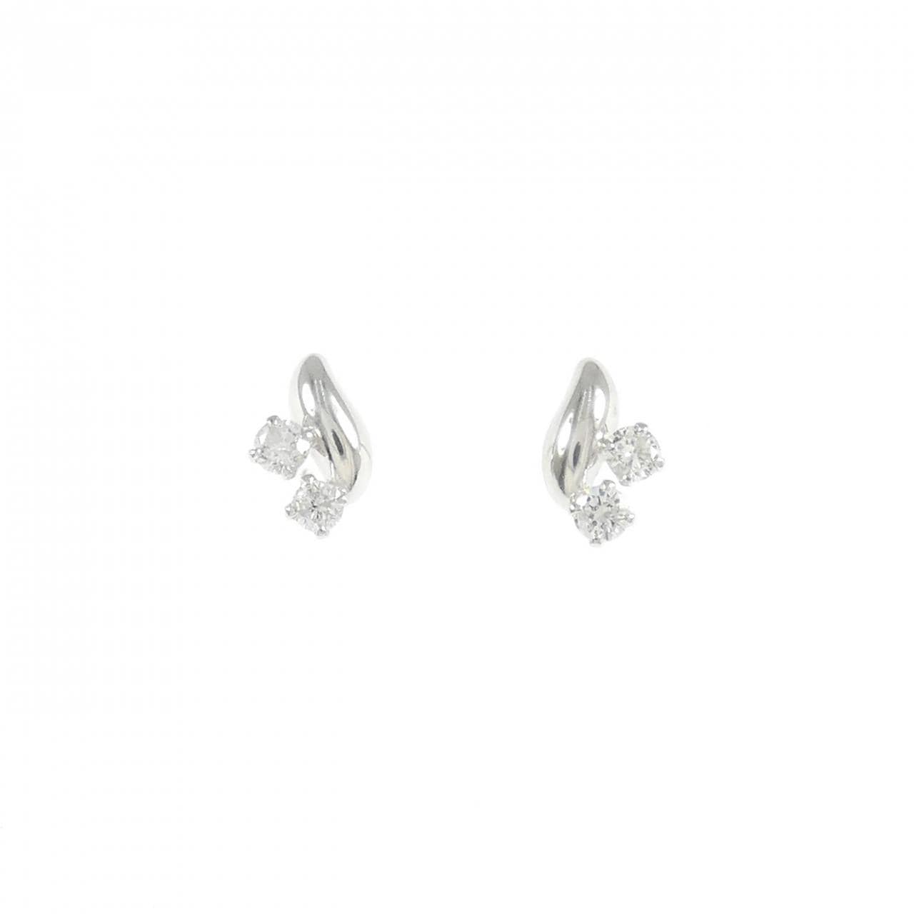 PT900 ダイヤモンド ピアス 0.08CT