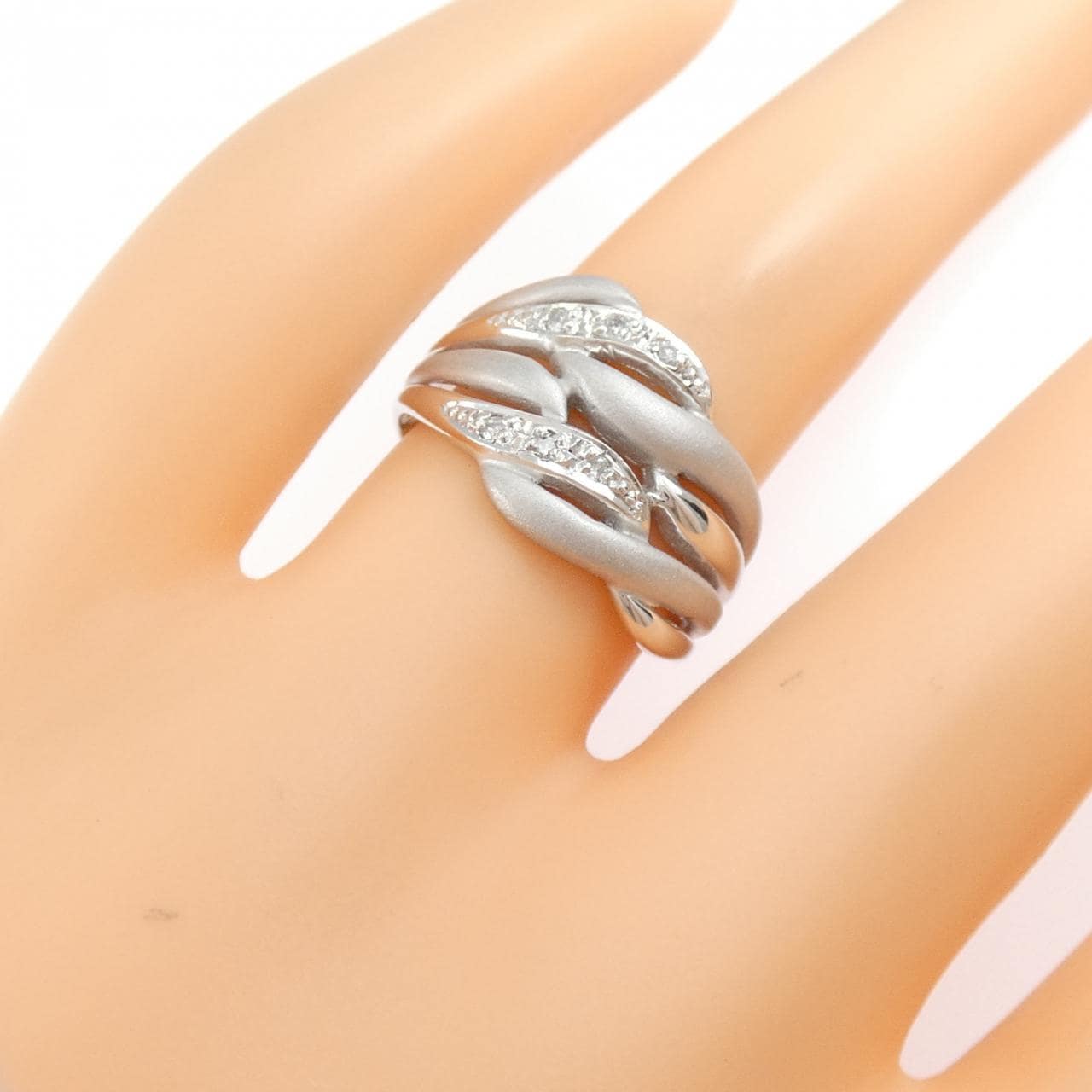 K18WG ダイヤモンド リング 0.06CT