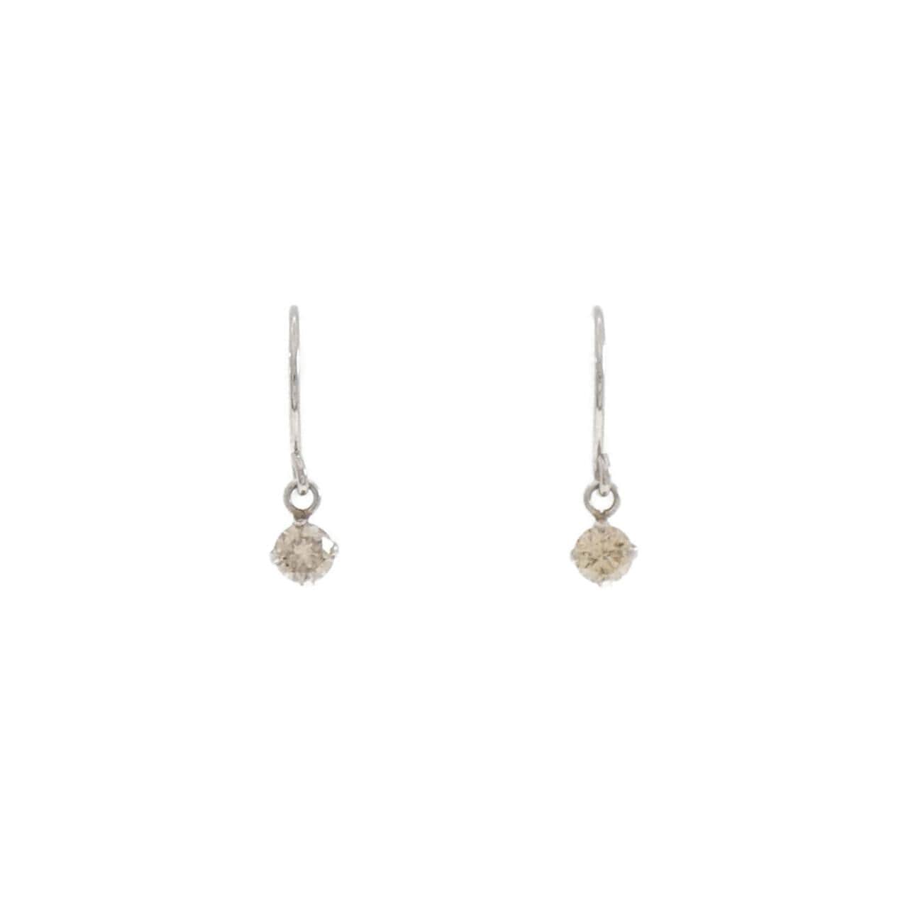 PT900 ダイヤモンド ピアス 0.16CT