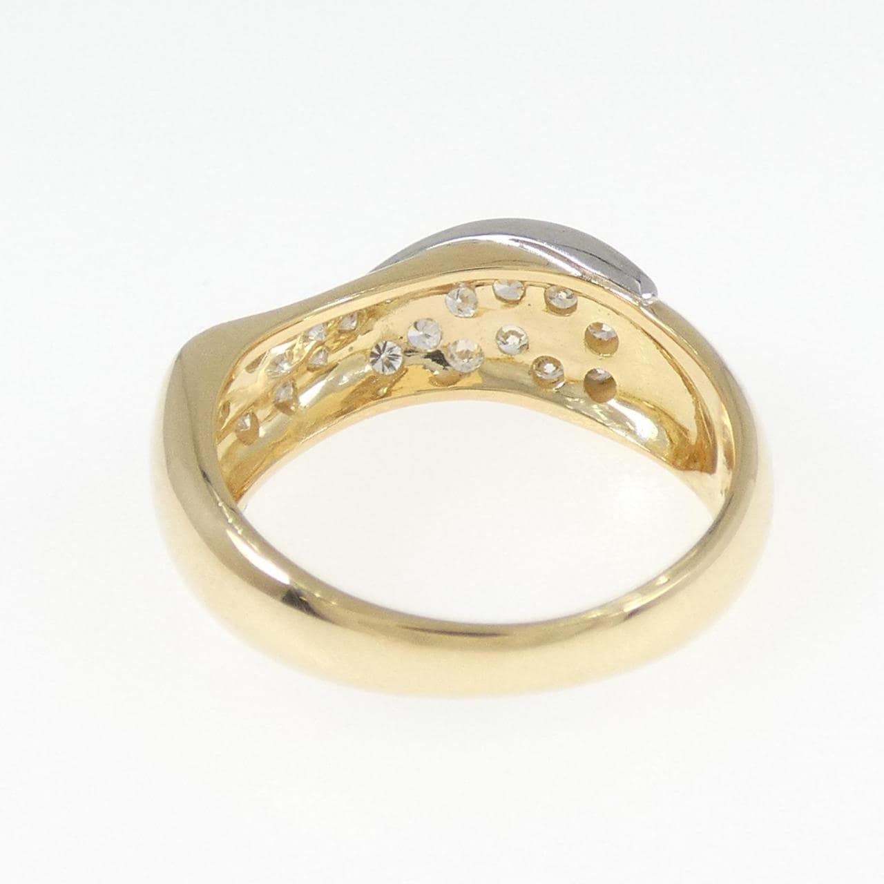 750YG/PT ダイヤモンド リング 0.26CT