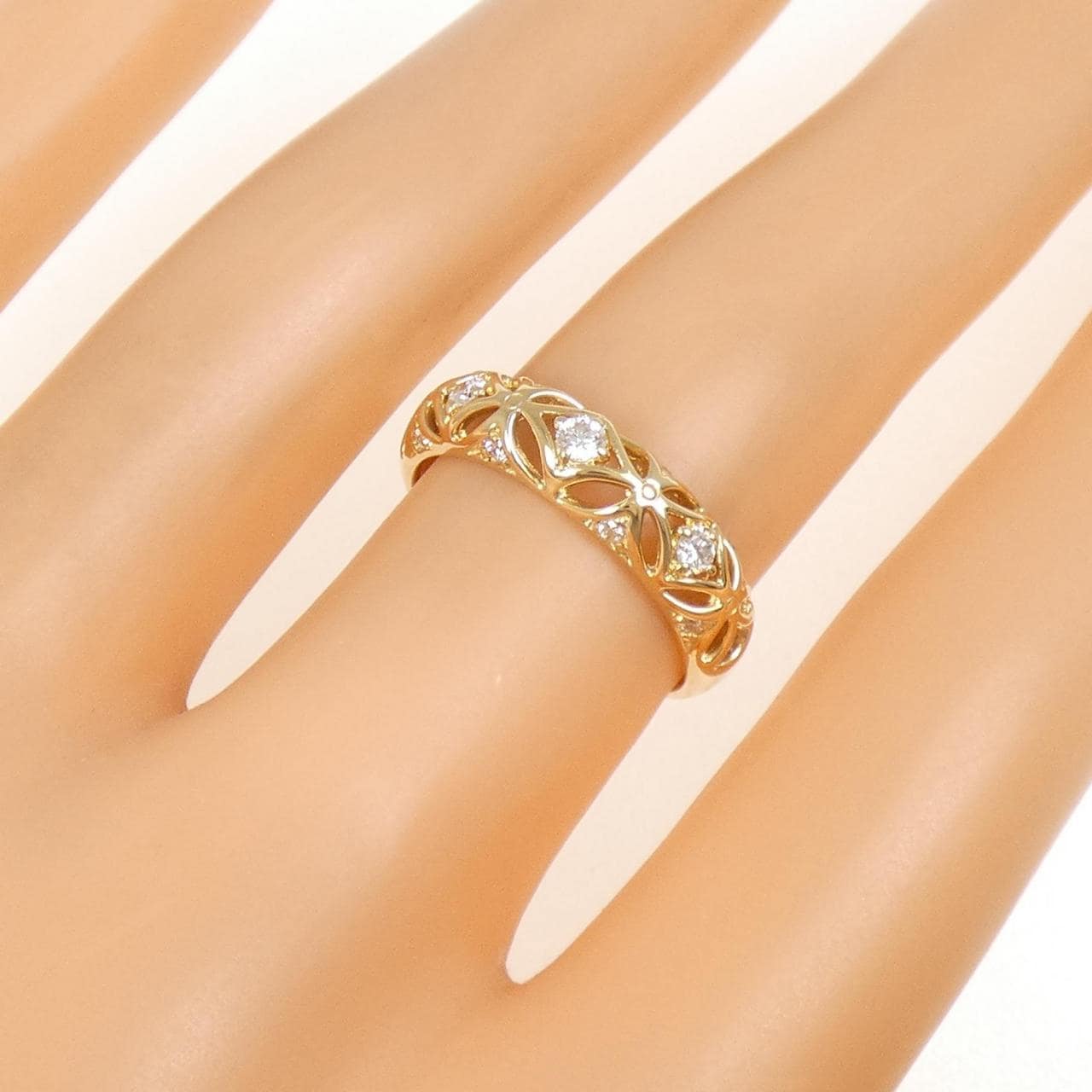 K18YG ダイヤモンド リング 0.19CT