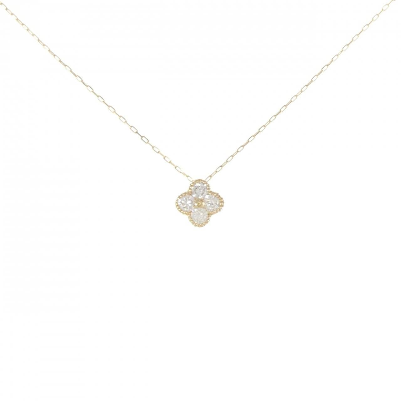 [BRAND NEW] K18YG Flower Diamond Necklace 0.20CT