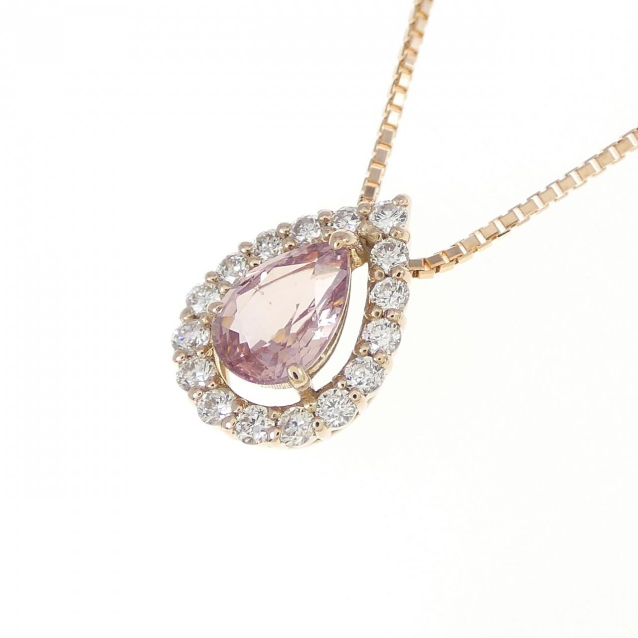 【新品】K18PG サファイヤ ネックレス 0.528CT