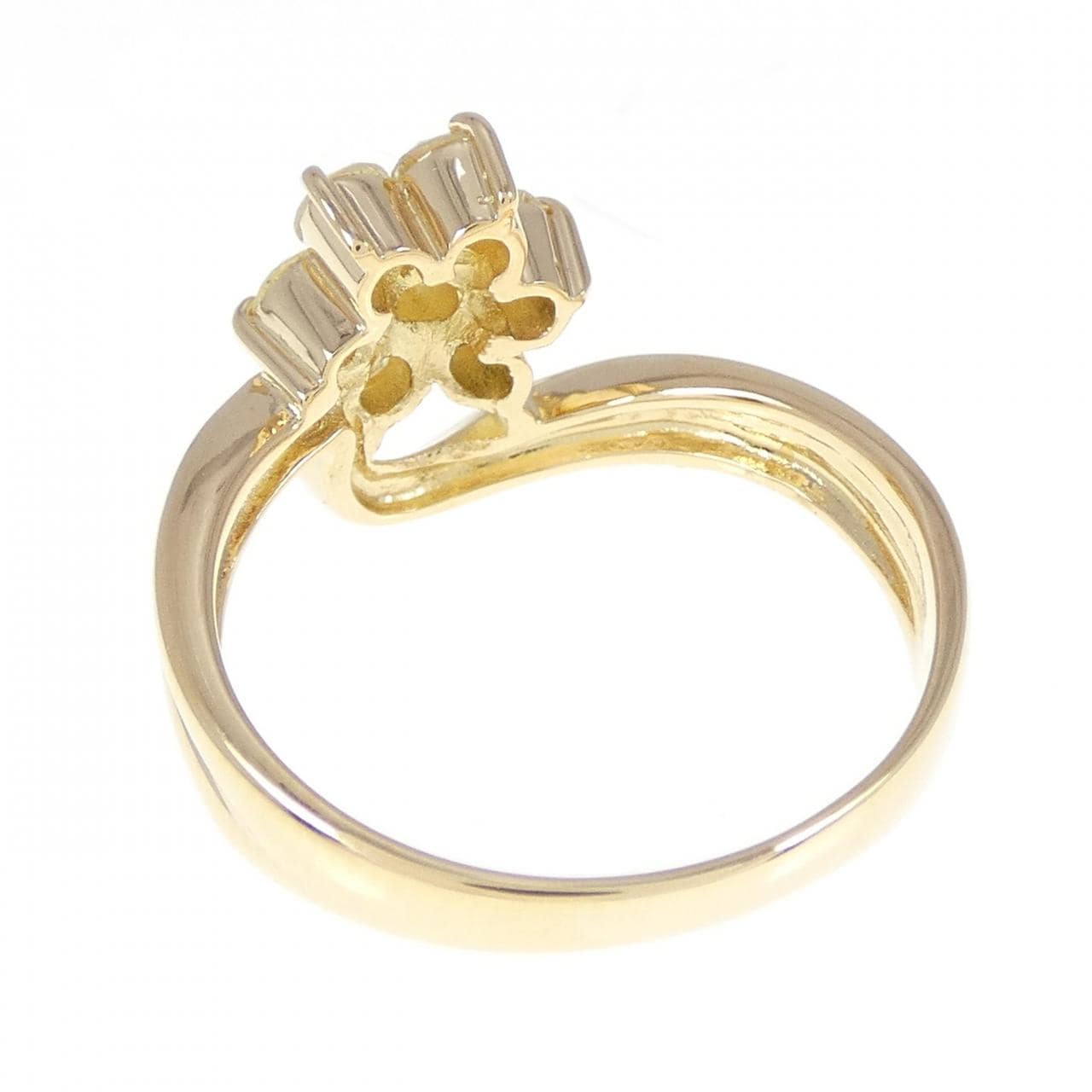 K18YG フラワー ダイヤモンド リング 0.50CT