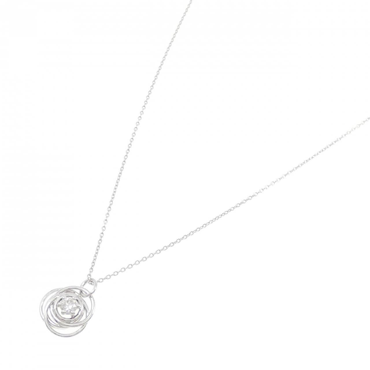 K18WG ダイヤモンド ネックレス 0.145CT