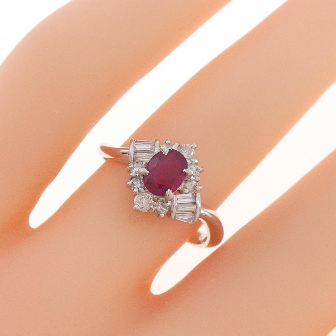 PT900紅寶石戒指0.50CT