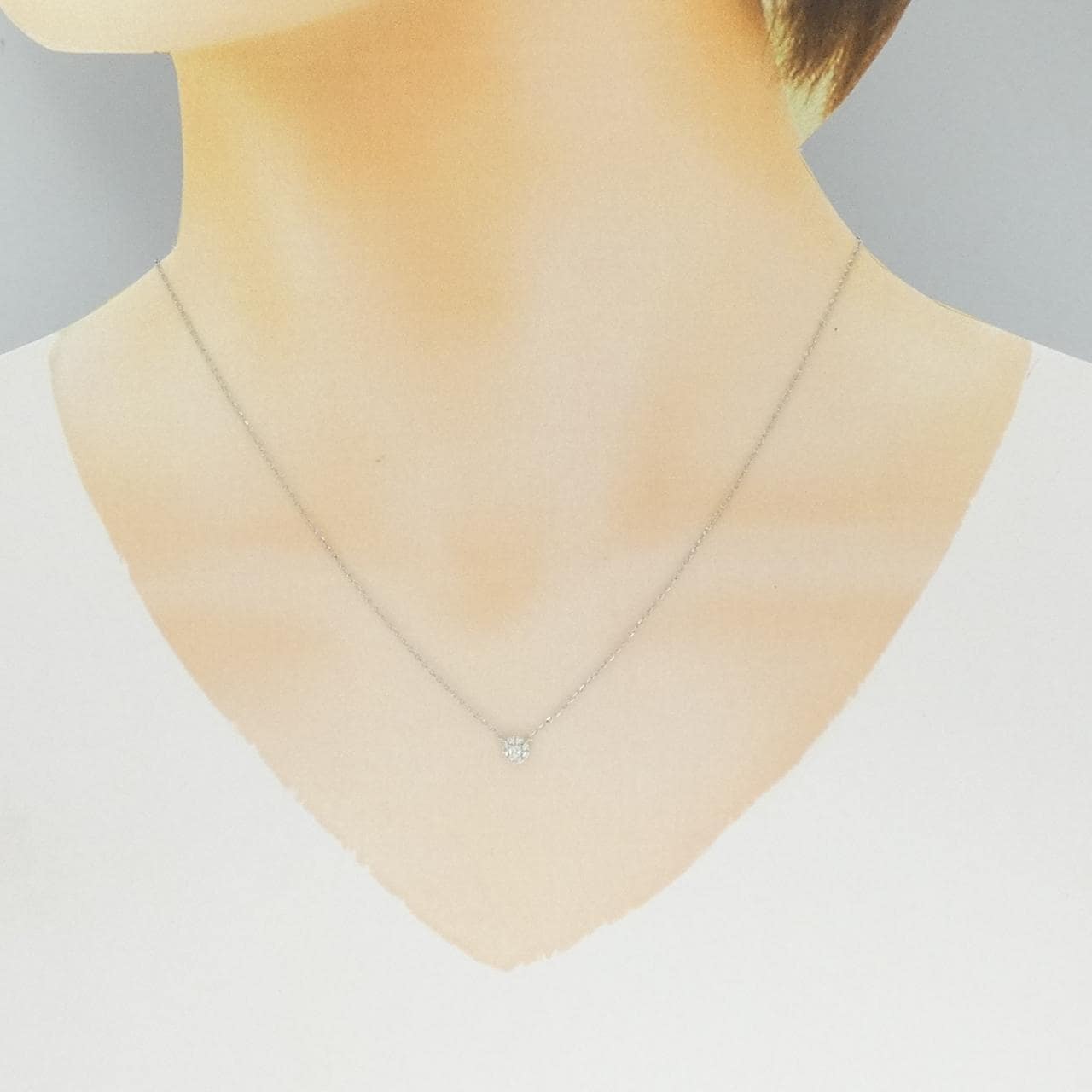 スタージュエリー ヘイロー ネックレス 0.06CT