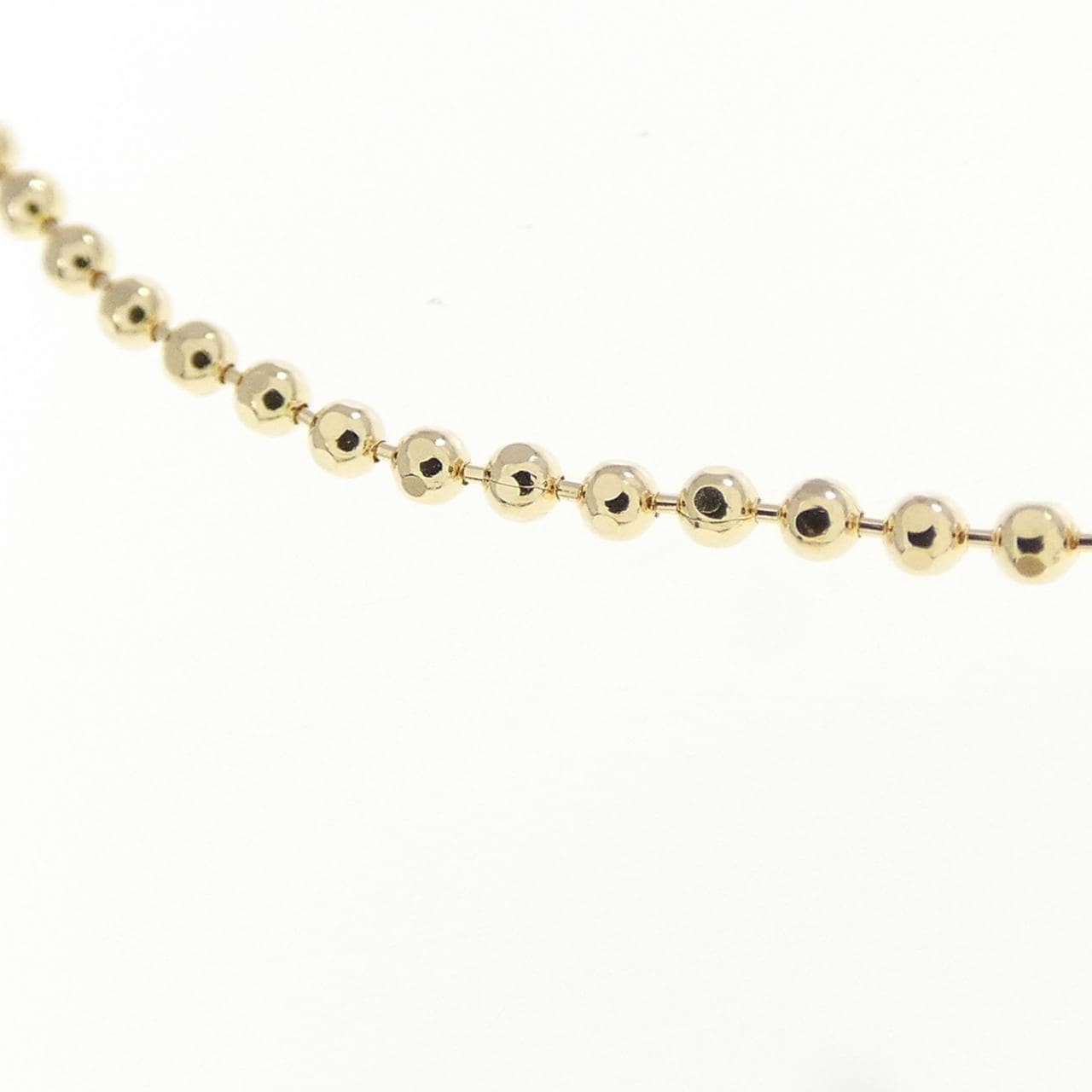 K18YG ボール チェーンネックレス