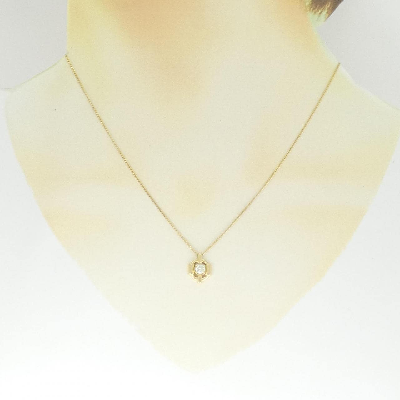K18YG ダイヤモンド ネックレス 0.18CT