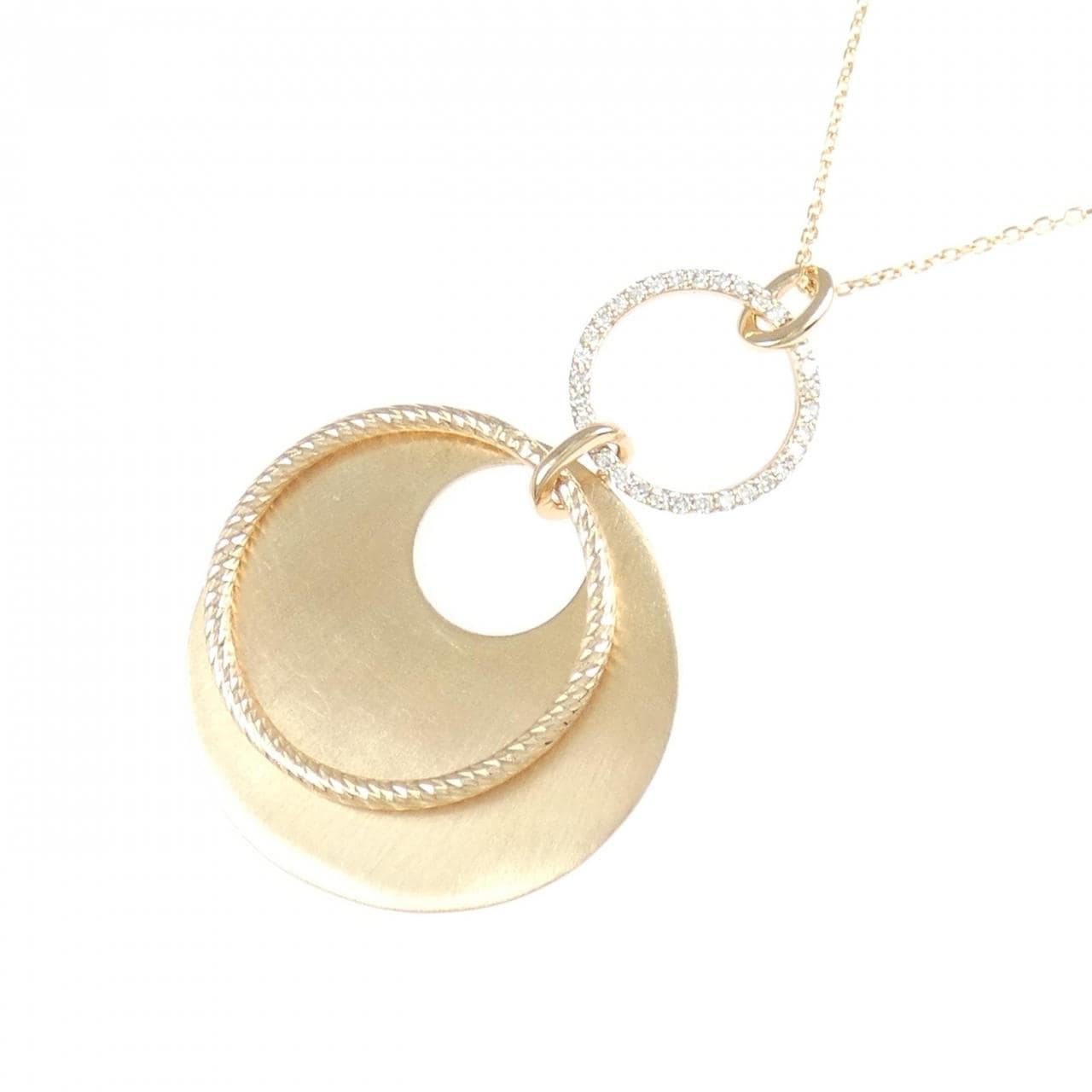 K18PG ダイヤモンド ネックレス 0.16CT