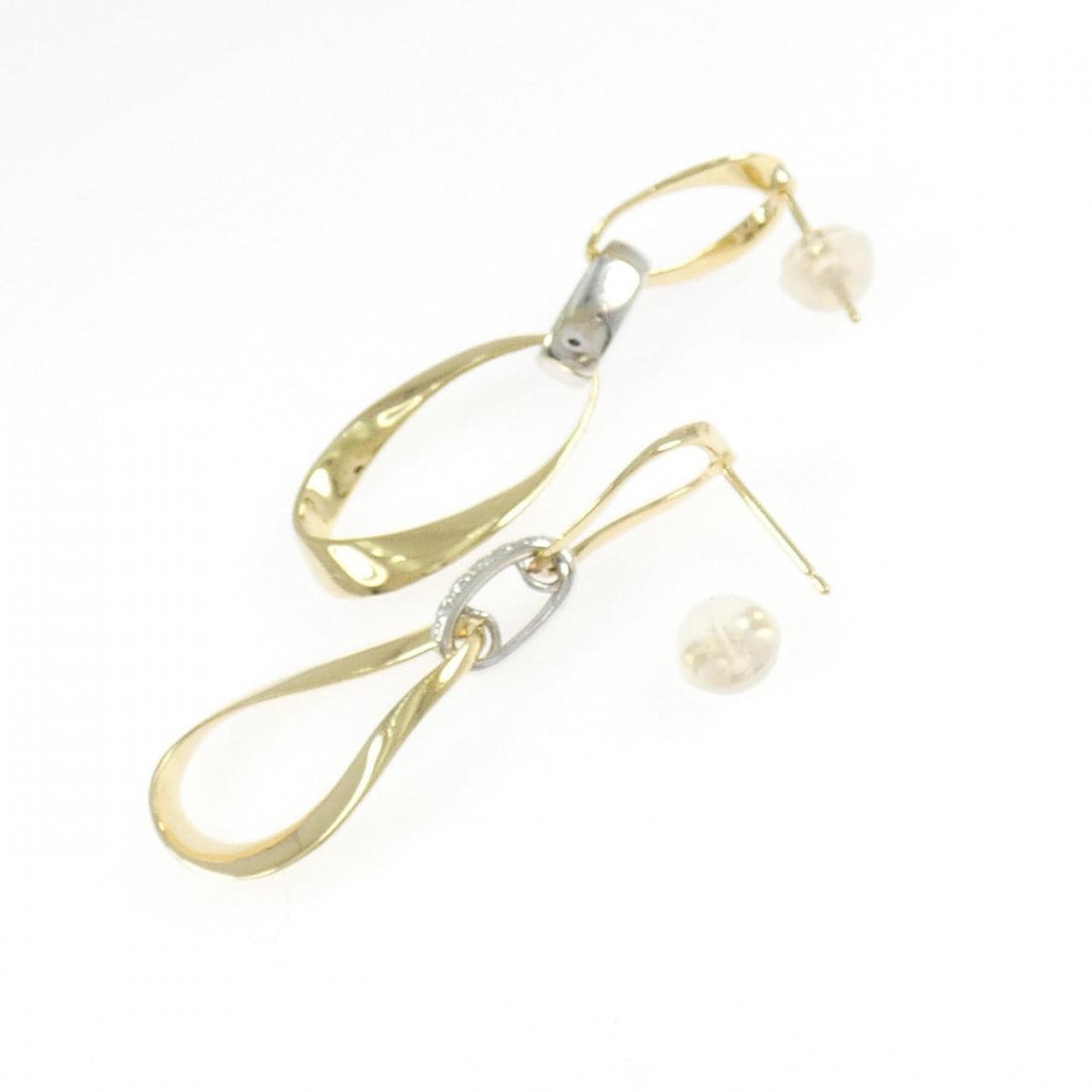 K18YG/K18WG ダイヤモンド ピアス 0.20CT