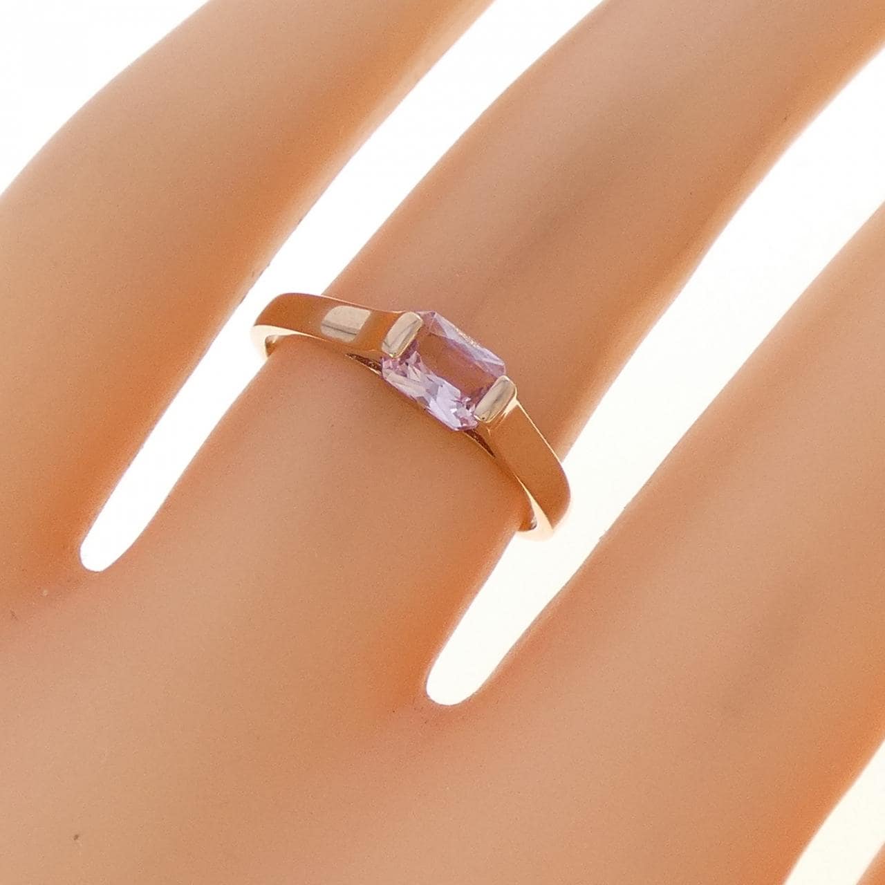 K18PG モルガナイト リング 0.40CT