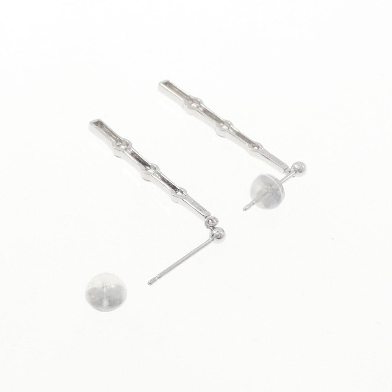 K18WG/PT900 ダイヤモンド ピアス 0.36CT