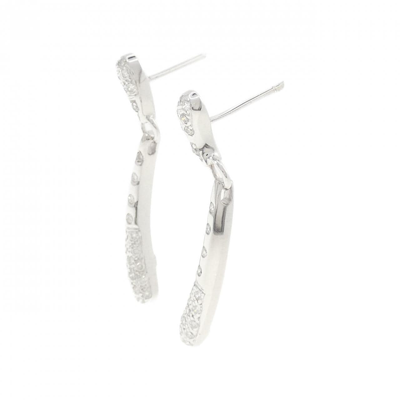 750WG/K18WG Diamond Earrings 0.36CT