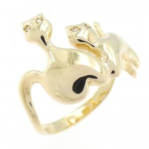 K18YG キャット ダイヤモンド リング 0.01CT