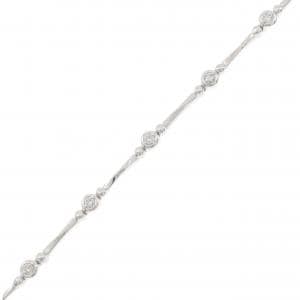 K18WG ダイヤモンド ブレスレット 0.20CT