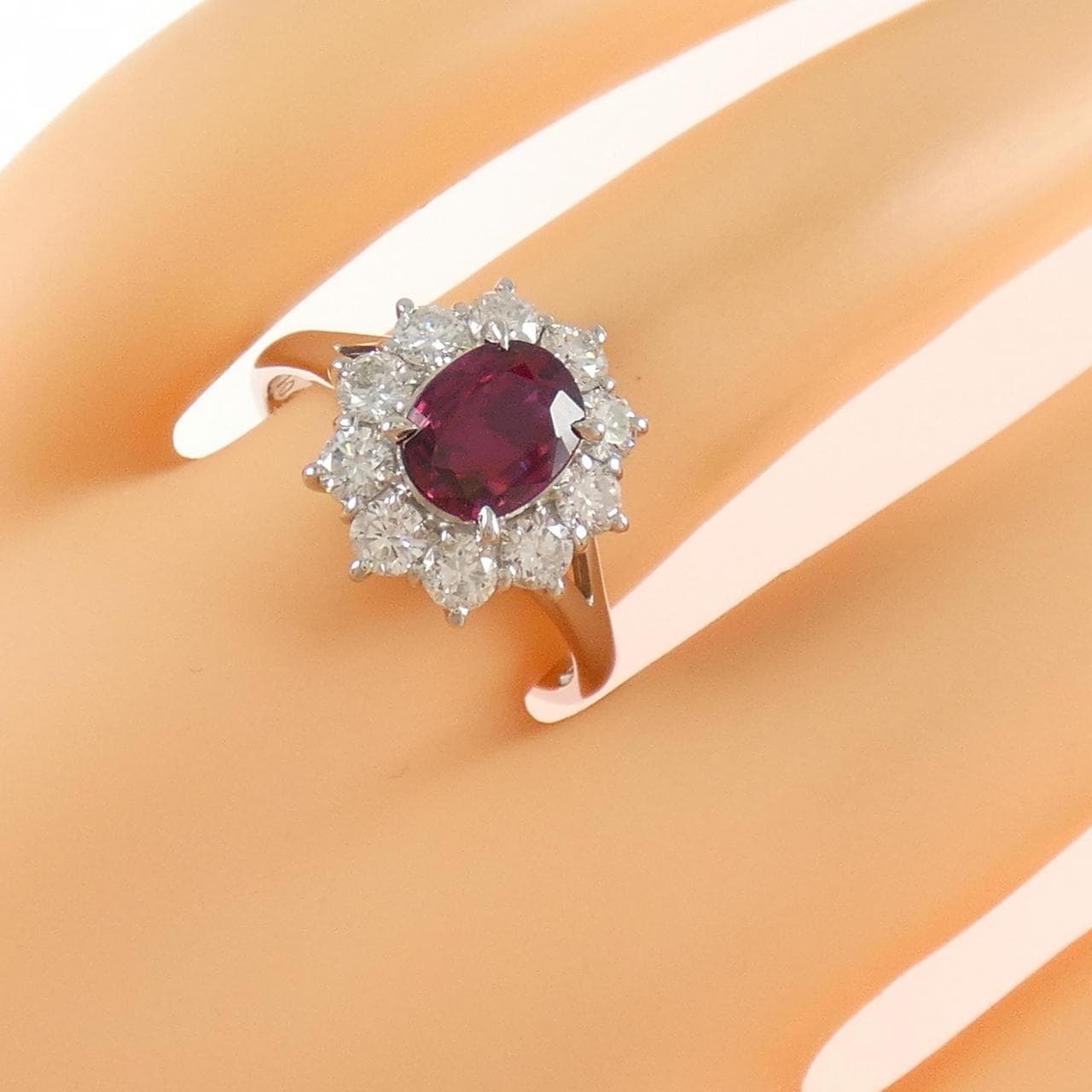 PT900紅寶石戒指1.18CT