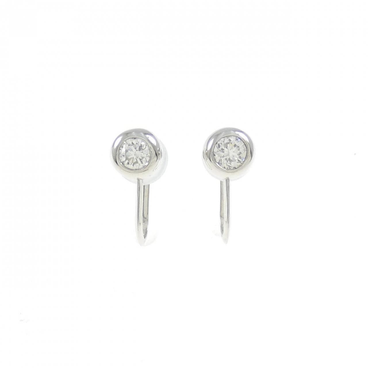 PT ソリティア ダイヤモンド イヤリング 0.34CT