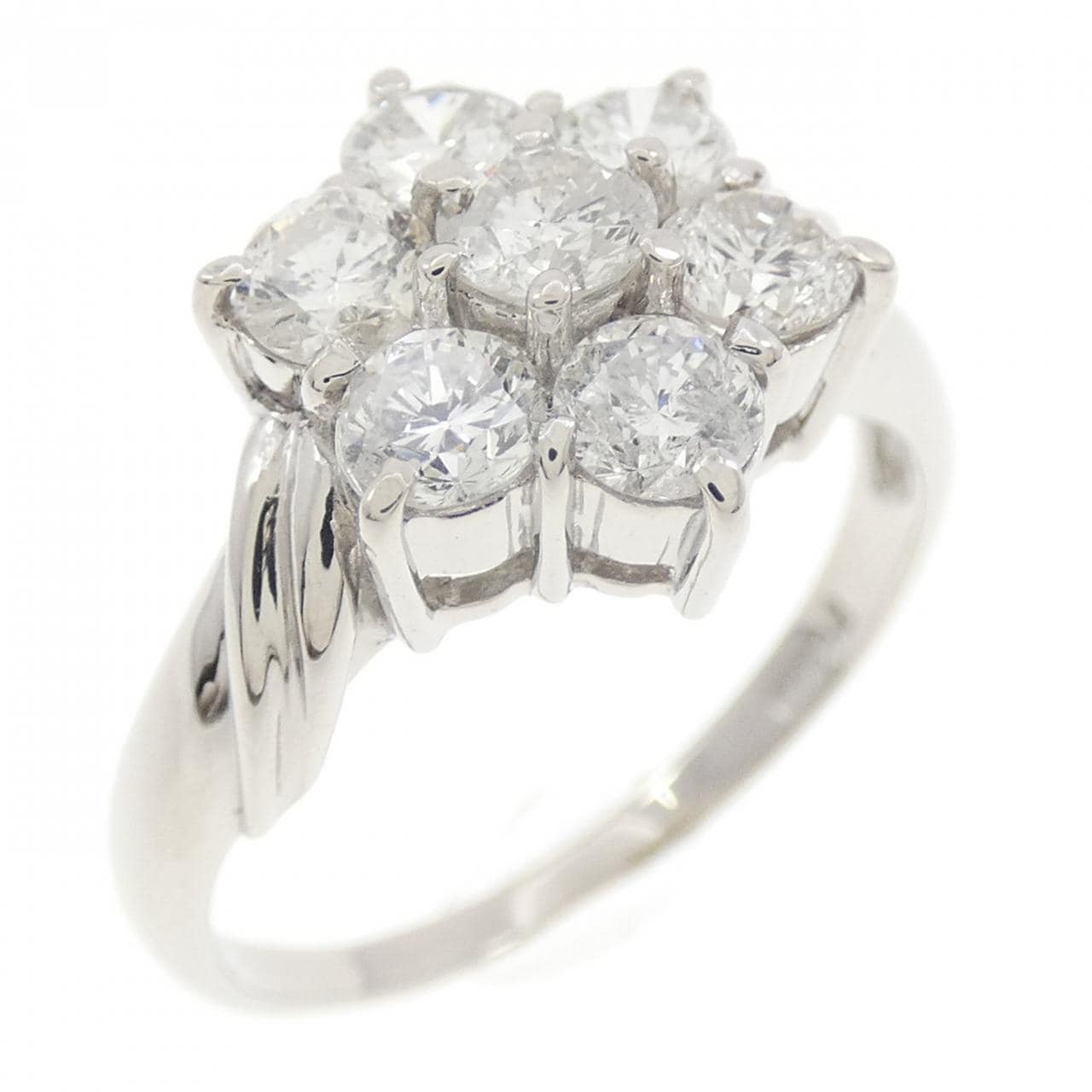 PT900 フラワー ダイヤモンド リング 1.09CT