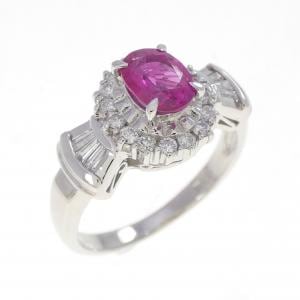 PT900 ルビー リング 0.74CT