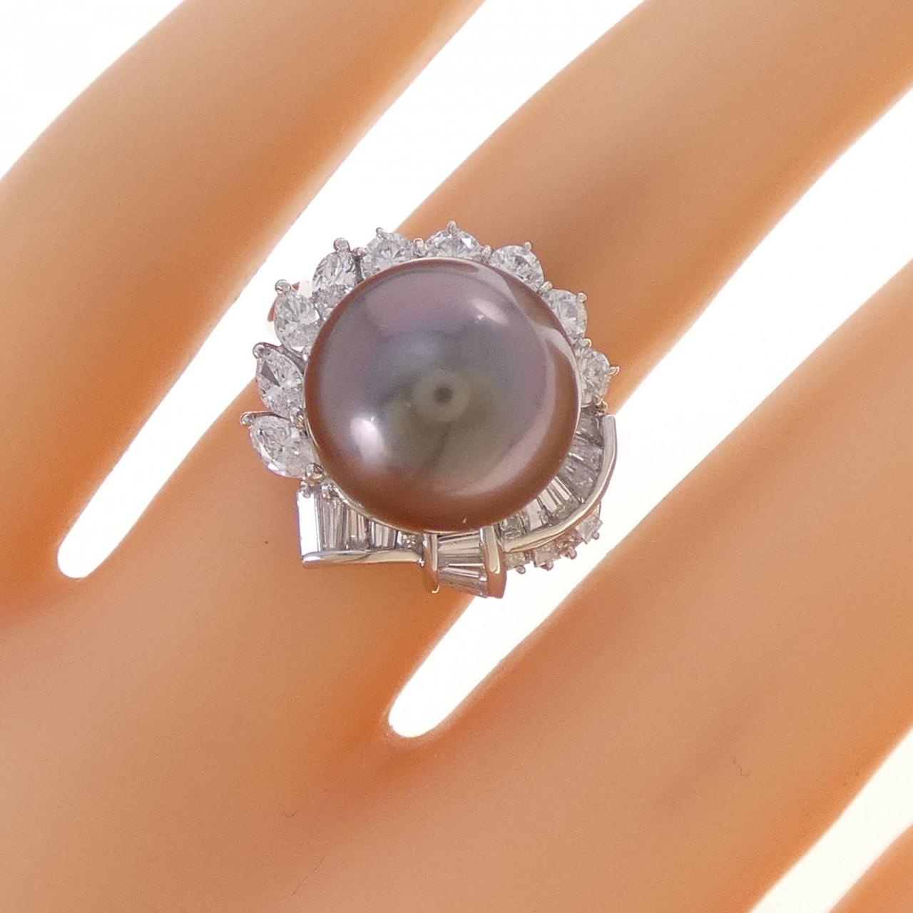 PT900 黒蝶パール リング 11.8mm